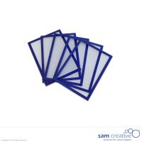 Whiteboard Magneetvenster A5 blauw set 5 stuks