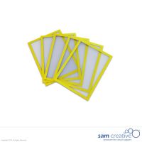 Whiteboard Magneetvenster A5 geel set 5 stuks