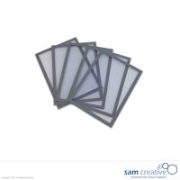 Whiteboard Magneetvenster A5 grijs set 5 stuks