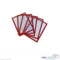 Whiteboard Magneetvenster A5 rood set 5 stuks