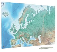 Glassboard kaart staatkundig Europa 90x120 cm
