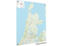Glassboard kaart provincie Noord-Holland 90x120 cm
