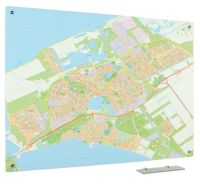 Glassboard kaart Almere 90x120 cm