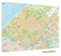 Glassboard kaart Den Haag 90x120 cm