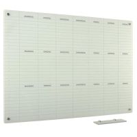 Whiteboard Glas Solid 3-week ma-zo 100x200 cm