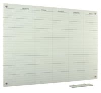 Whiteboard Glas Solid 8-week ma-vr 90x120 cm