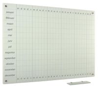 Whiteboard Glas Solid Jaarplanner ma-vr 100x200 cm