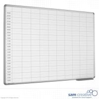 Whiteboard Dagplanning 06:00-18:00 60x120 cm