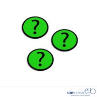 Magnetisch Symbool Vraagteken 3x3 cm groen