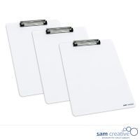 Whiteboard Klembord Blanco (set 3 stuks)