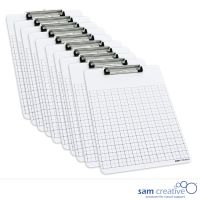 Whiteboard Klembord Ruiten (set 10 stuks)