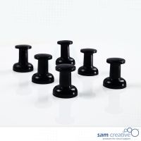 Magnetische Prikbord Pins Jumbo (6st) zwart