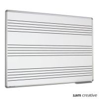 Whiteboard Muziek Notenbalken 45x60 cm
