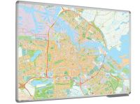 Whiteboard kaart Amsterdam 90x120 cm