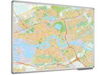 Whiteboard kaart Rotterdam 90x120 cm