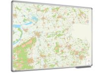 Whiteboard kaart provincie Overijssel 90x120 cm